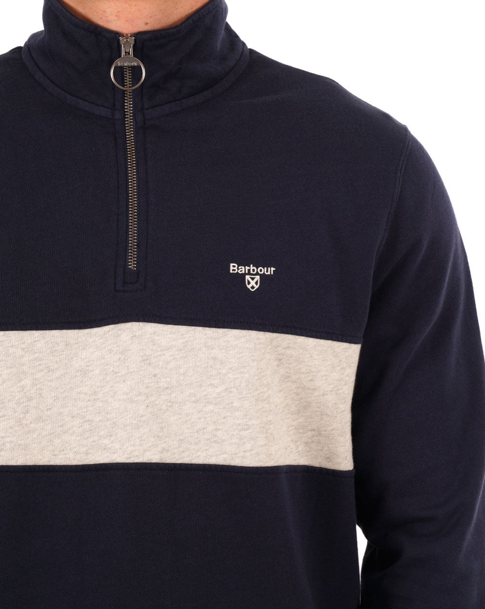 Barbour Bromfield Half Zip Sweater Navy