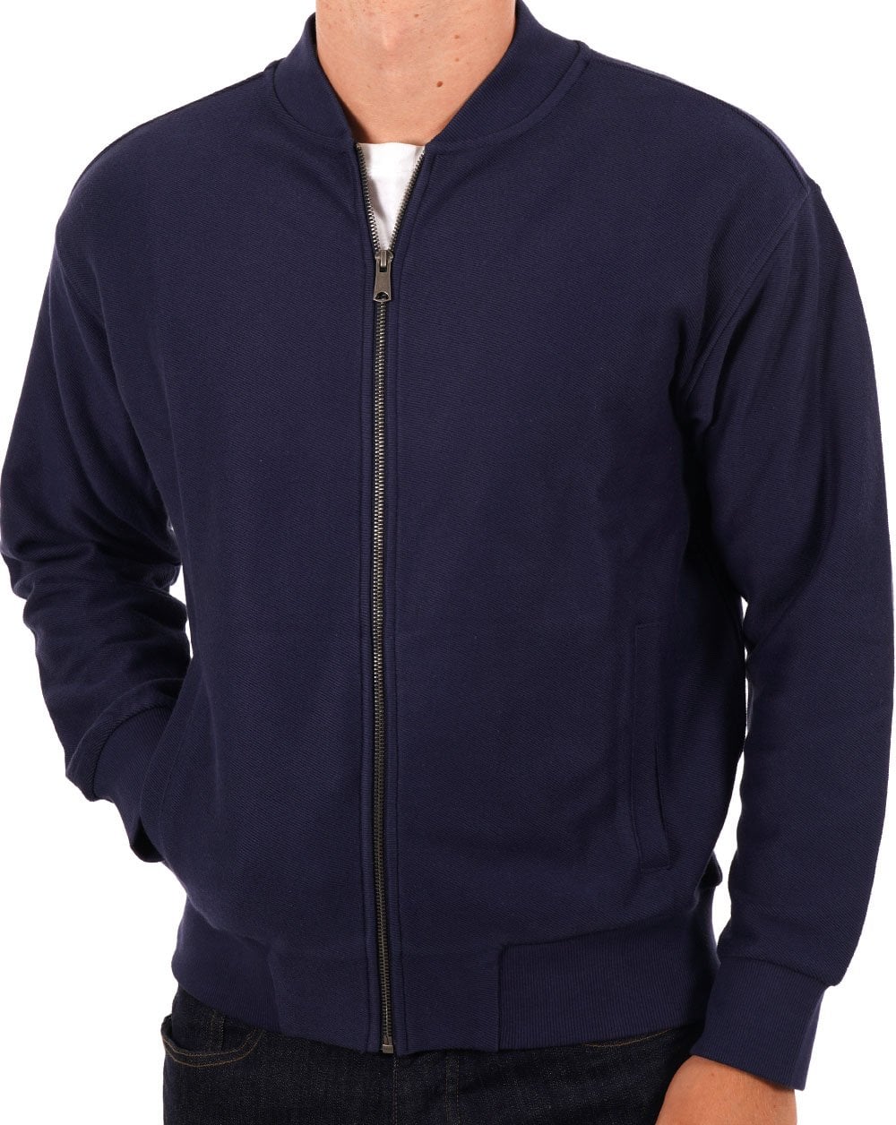 Benetton Zip Through Track Jacket Navy