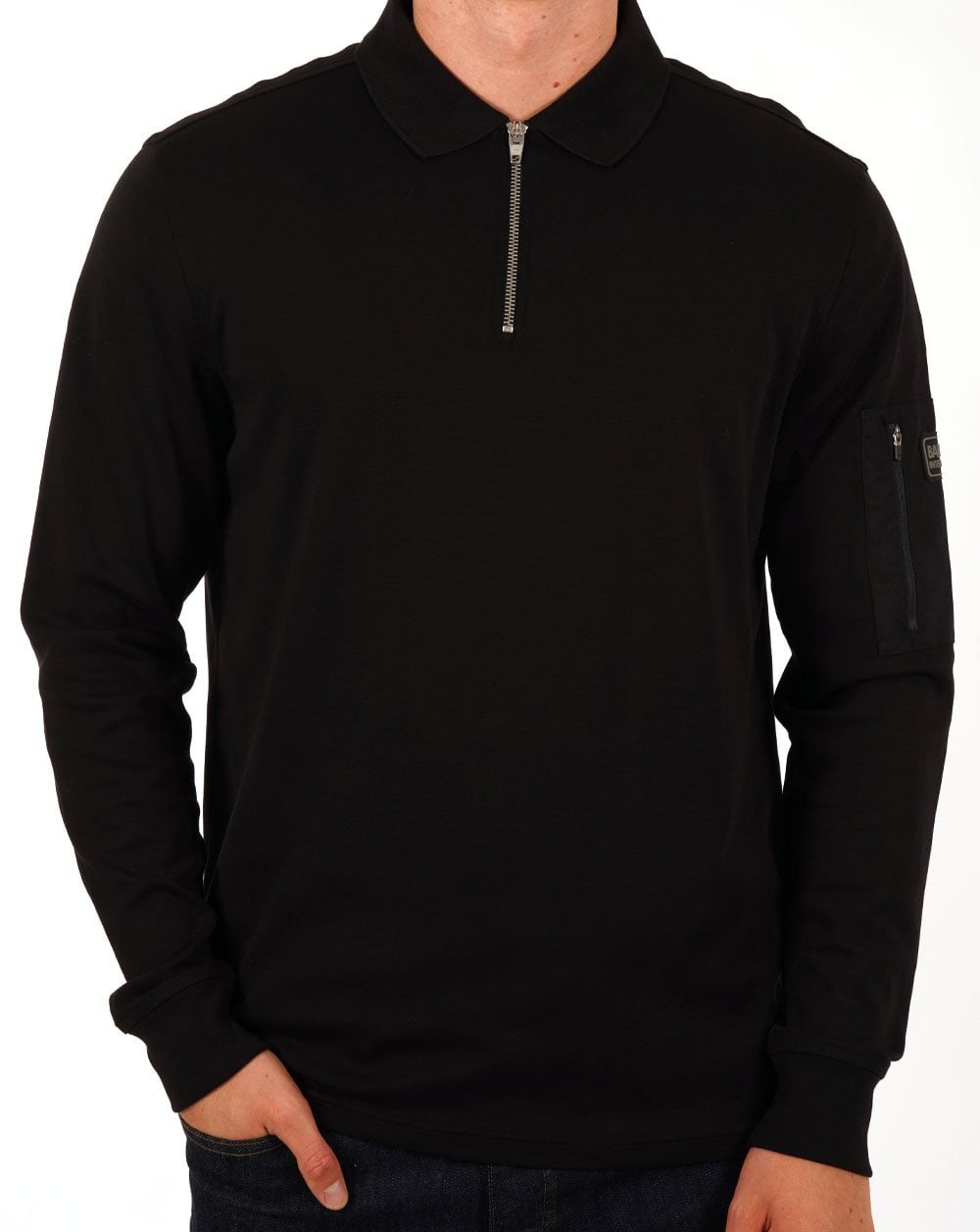 Barbour International Breaker LS Polo Shirt Black