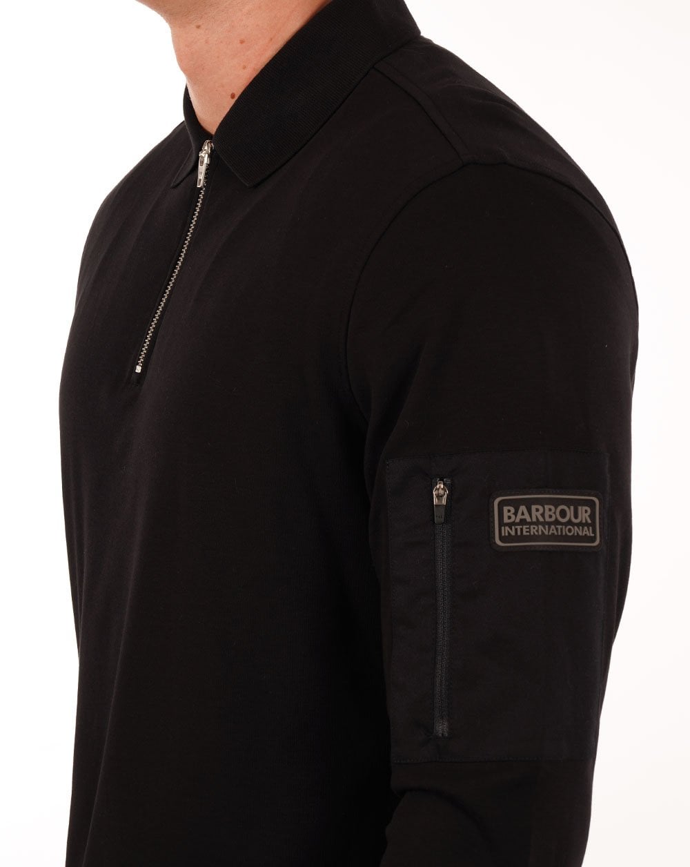 Barbour International Breaker LS Polo Shirt Black