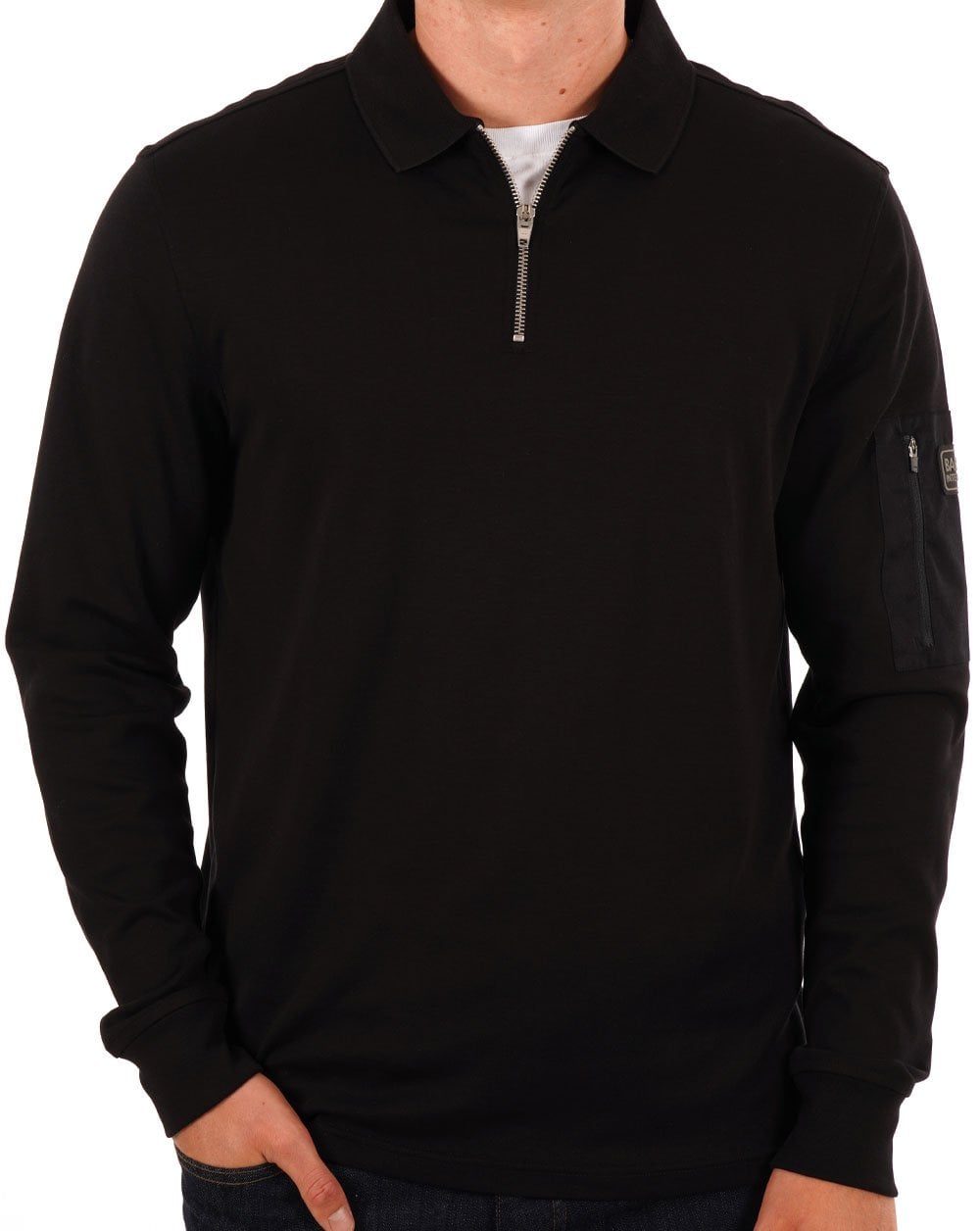 Barbour International Breaker LS Polo Shirt Black