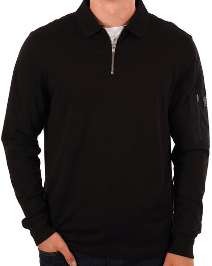 Barbour International Breaker LS Polo Shirt Black