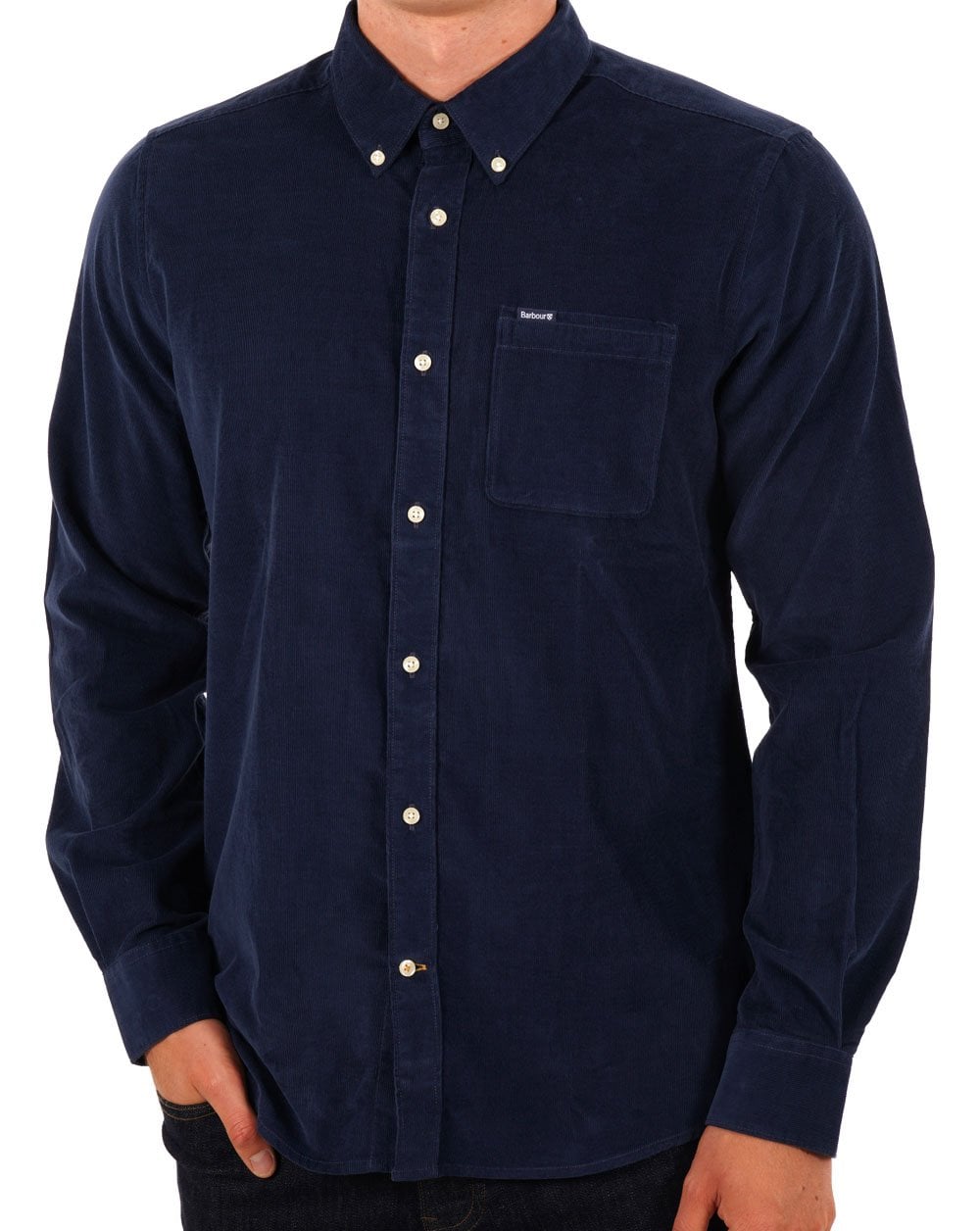 Barbour Micro Cord Shirt Dark Blue