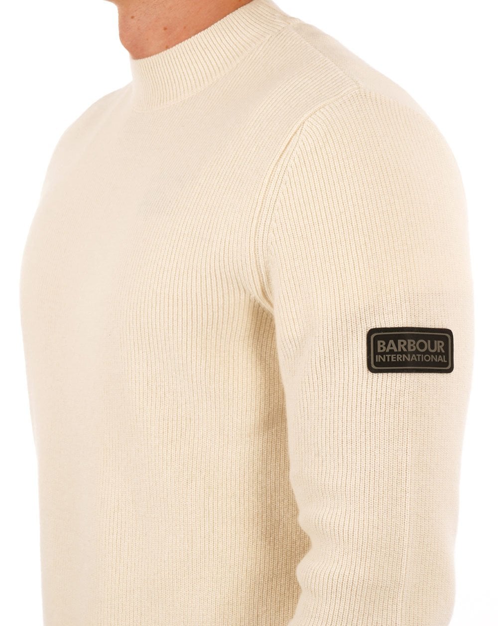 Barbour International Knitted Jumper Chalk