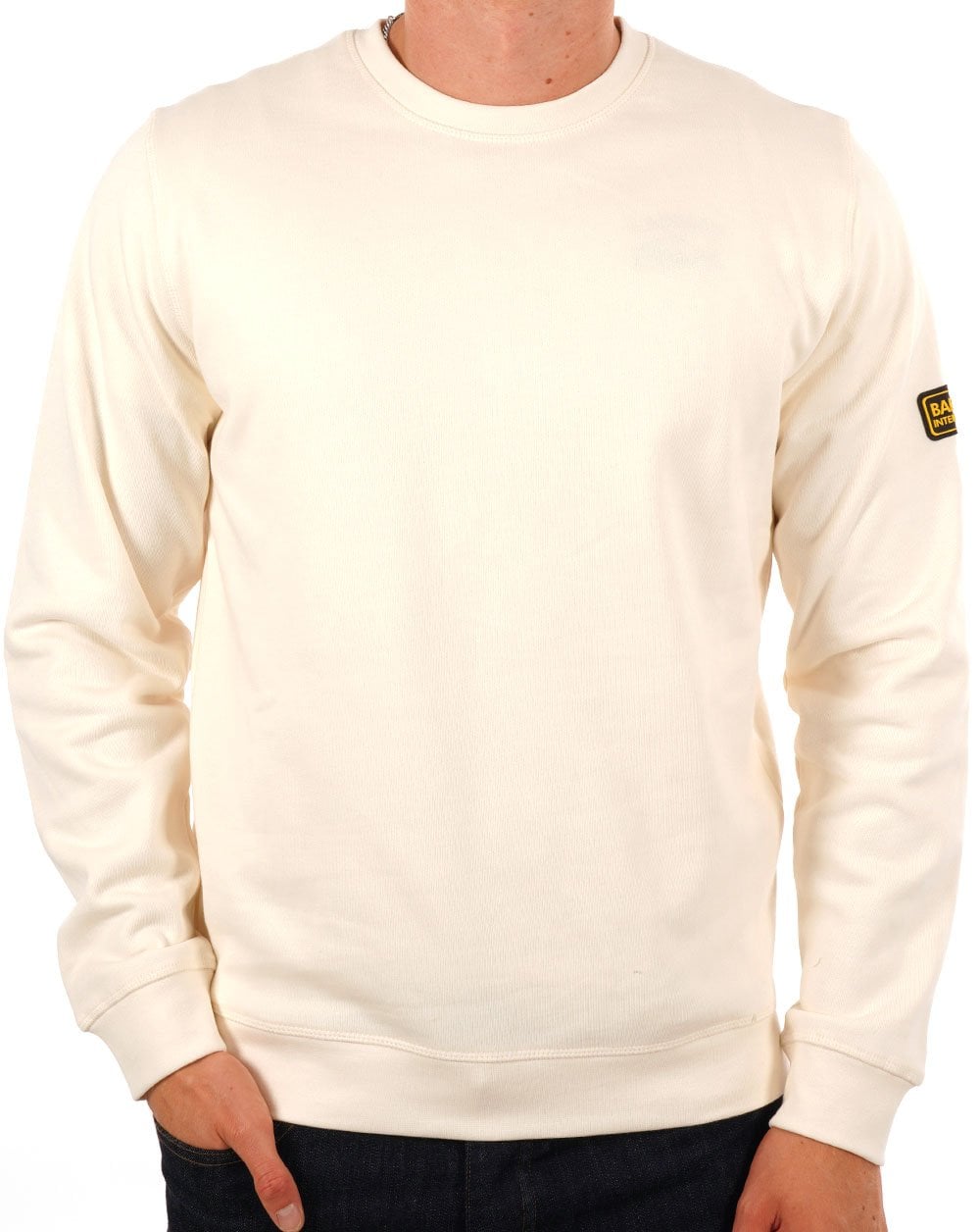 Barbour International Racer Badge Sweatshirt Whisper White