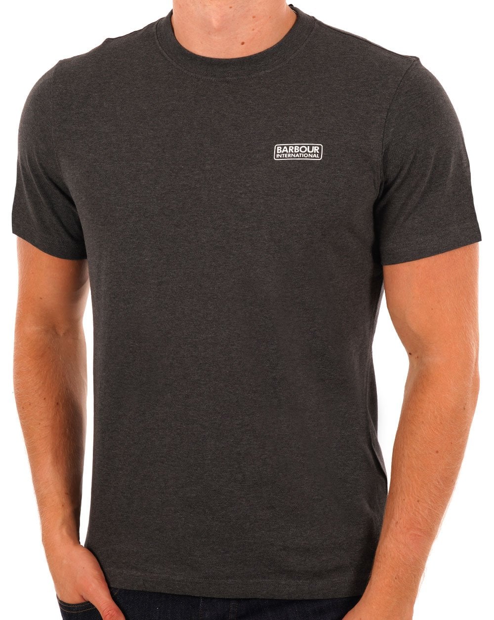 Barbour International Small Logo T-shirt Asphalt Marl