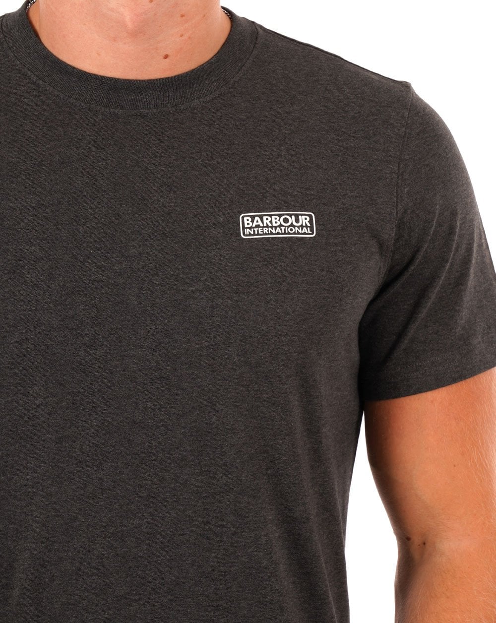 Barbour International Small Logo T-shirt Asphalt Marl