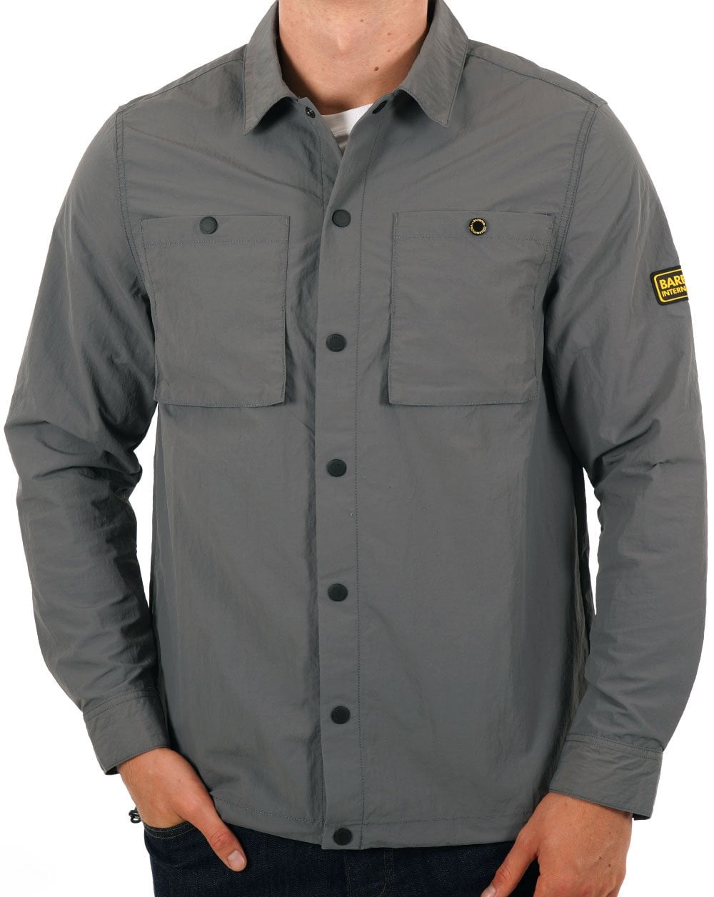 Barbour International Cadwell Overshirt Slate Grey