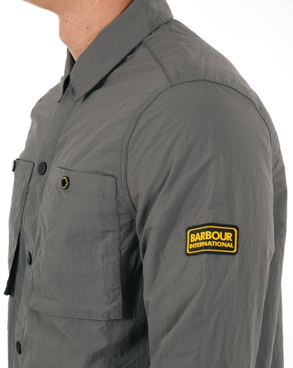 Barbour International Cadwell Overshirt Slate Grey