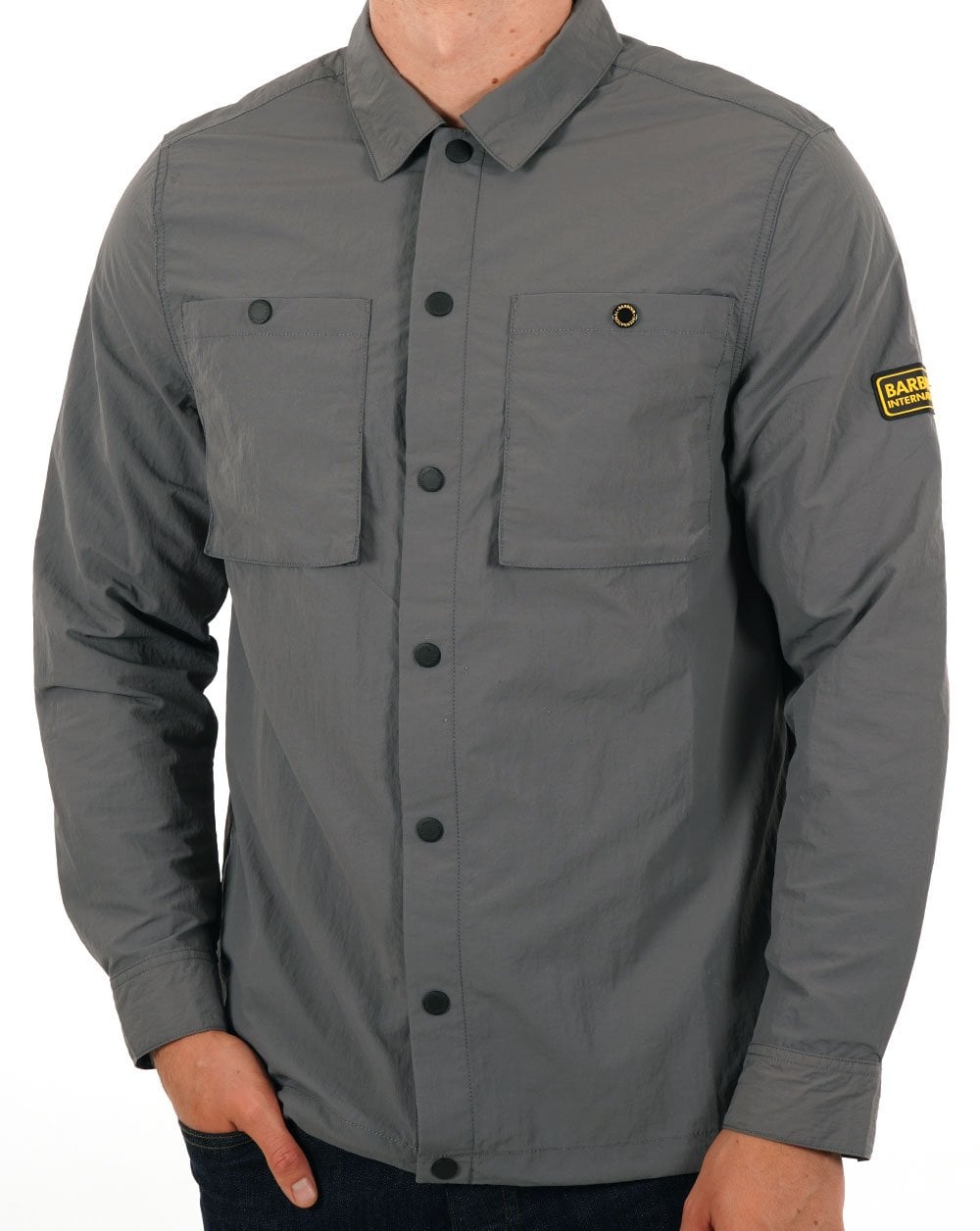 Barbour International Cadwell Overshirt Slate Grey
