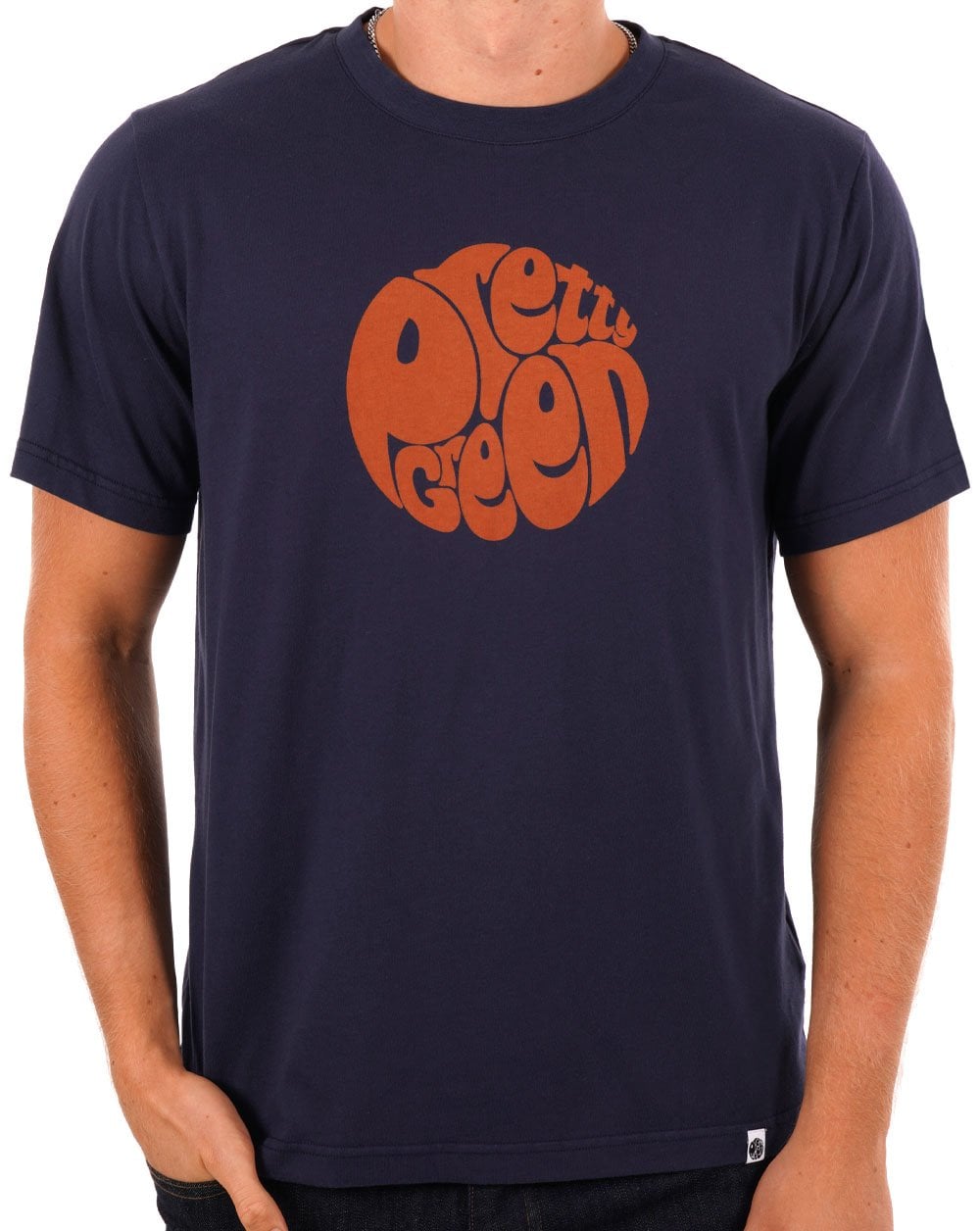 Pretty Green Gillespie Logo T-shirt Navy/Burnt Orange