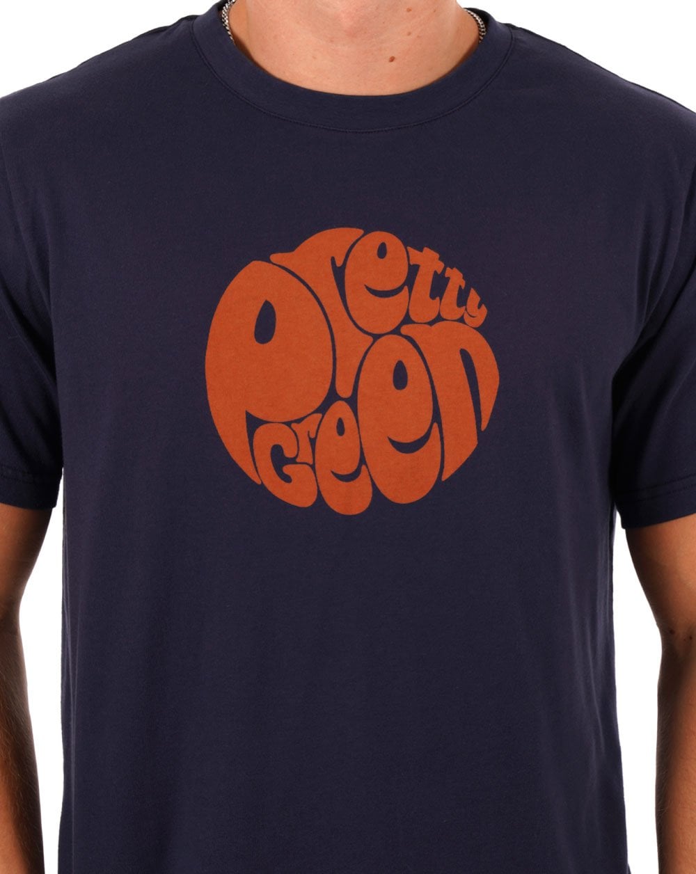 Pretty Green Gillespie Logo T-shirt Navy/Burnt Orange