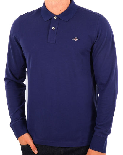 Gant Shield Shield LS Polo Rich Navy