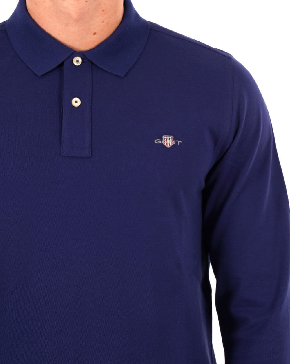 Gant Shield Shield LS Polo Rich Navy