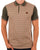 Trojan Gingham Check Panel Polo Army Green
