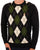 Gabicci Vintage Lang Argyle knit Black