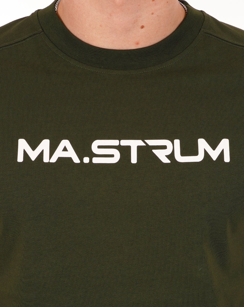 Ma.strum Chest Print T-shirt Dark Green