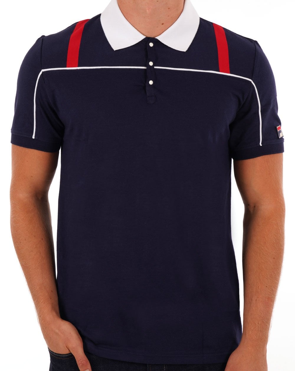 Fila Vintage 80s Original Polo Shirt Navy