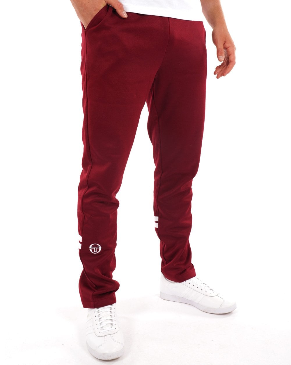 Sergio Tacchini Zip Bottom Track Pants Claret