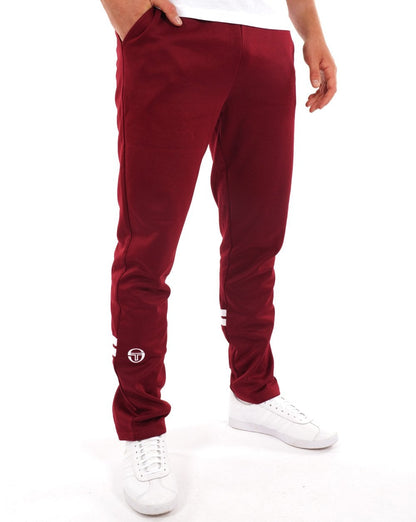 Sergio Tacchini Zip Bottom Track Pants Claret