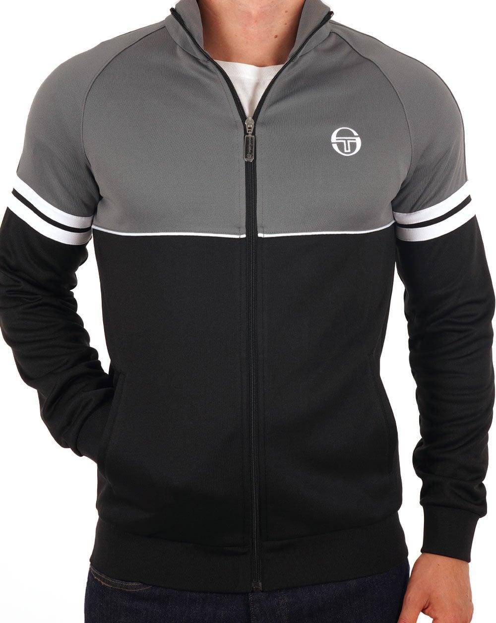 Sergio Tacchini Orion Track Top Grey/Black