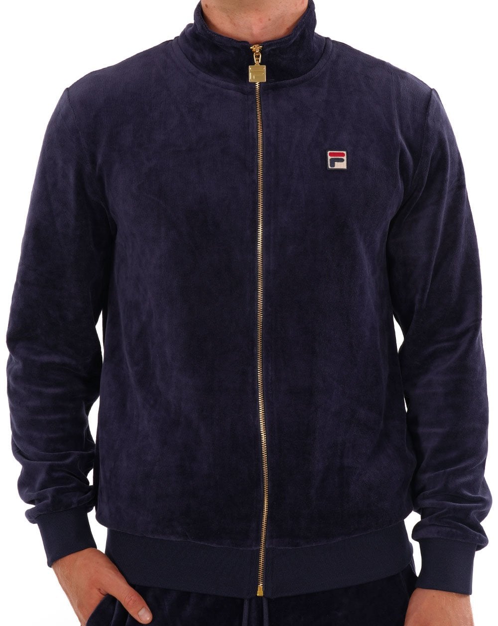 Fila Vintage Premium Velour Track Top Navy