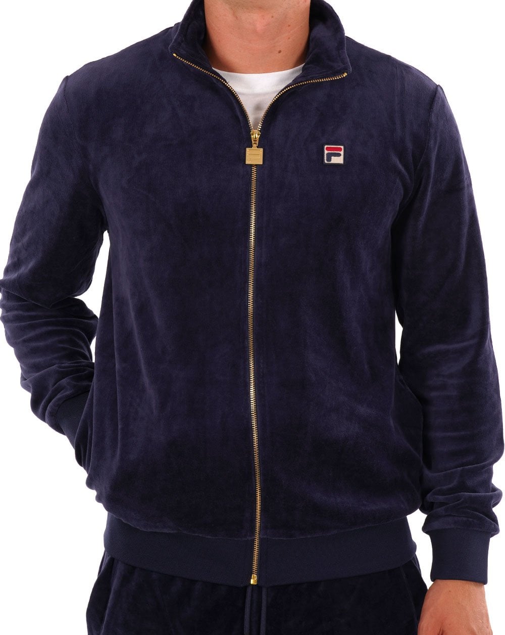 Fila Vintage Premium Velour Track Top Navy