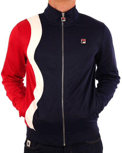 Fila Vintage Max Track Top Navy/Red/Gardenia