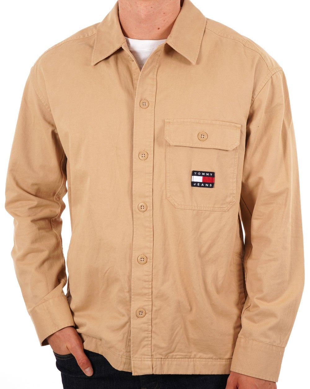 Tommy Jeans Essential Overshirt Tawny Sand