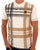 Trojan Check Panel Polo Shirt Ecru