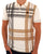 Trojan Check Panel Polo Shirt Ecru