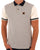 Trojan Diamond Panel Polo Ecru/Navy