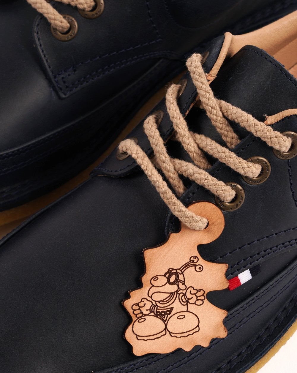 Pod Bolan Oiled Leather Shoe Navy