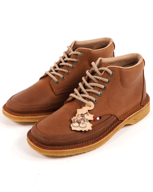 POD Pod Marvin Oil Leather Boot Chestnut