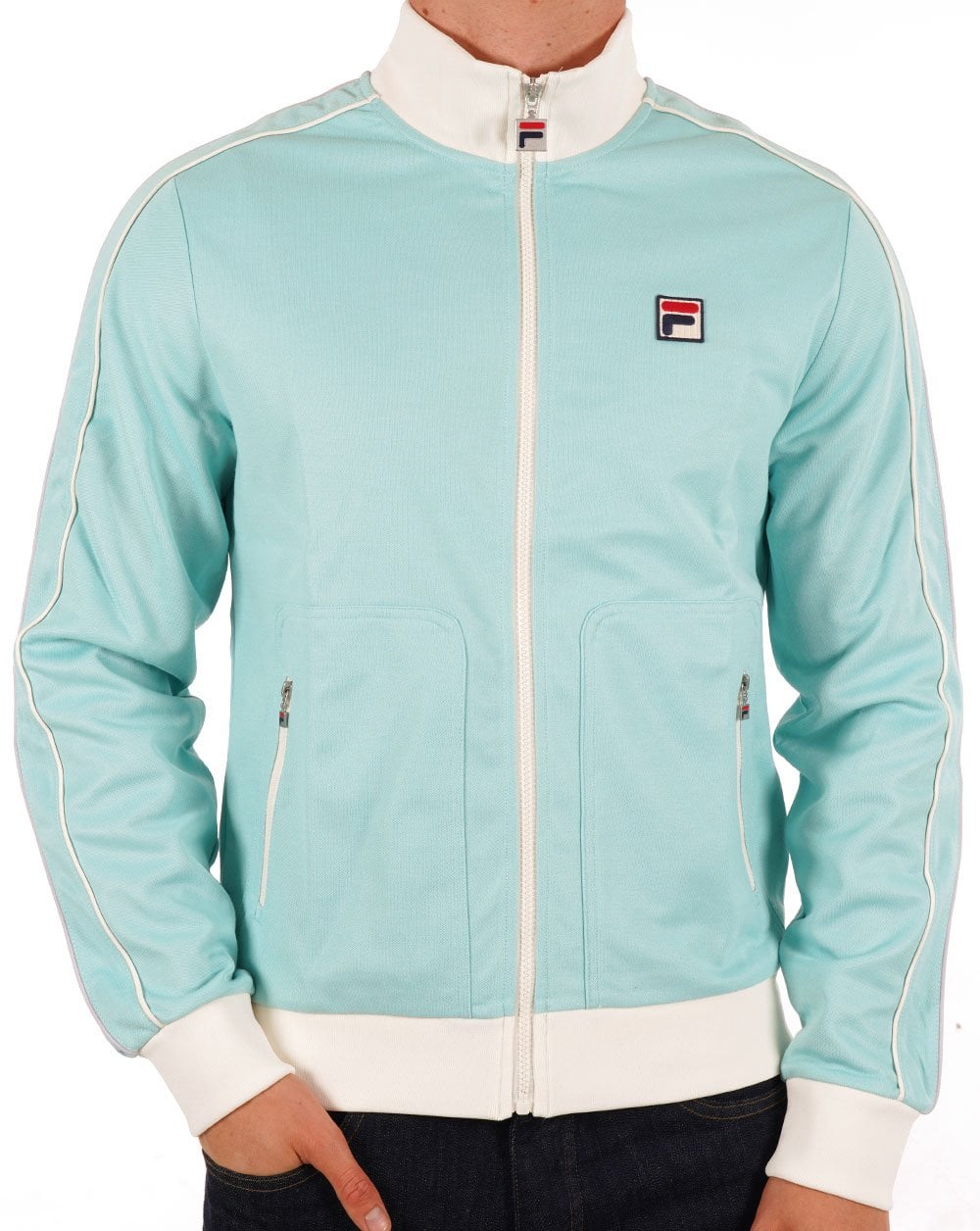 Fila Vintage Fitz Piped Track Top Pastel Turquoise