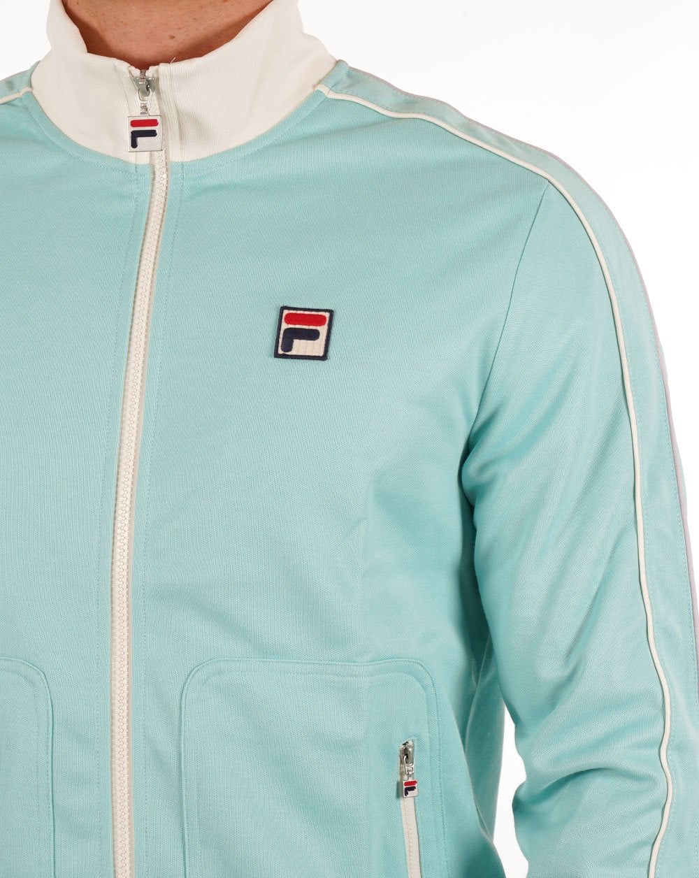 Fila Vintage Fitz Piped Track Top Pastel Turquoise