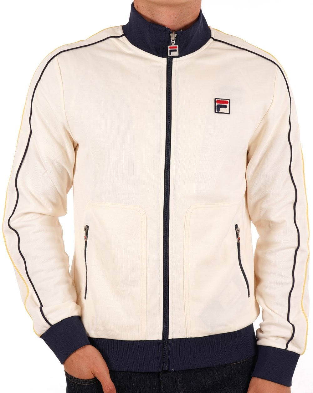 Fila Vintage Fitz Piped Track Top Gardenia