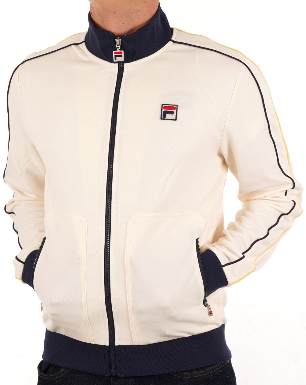 Fila Vintage Fitz Piped Track Top Gardenia