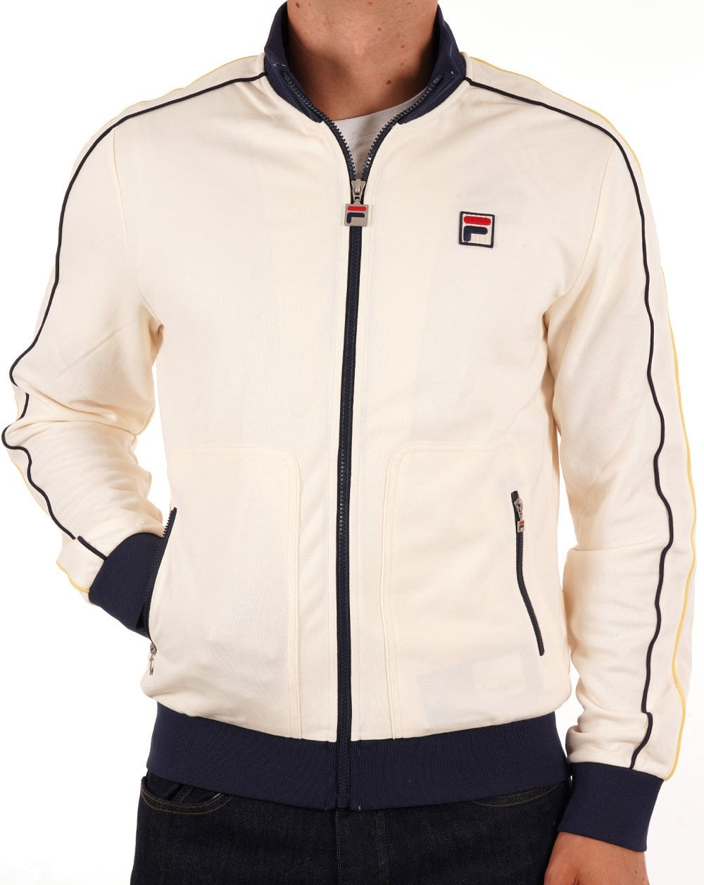 Fila Vintage Fitz Piped Track Top Gardenia