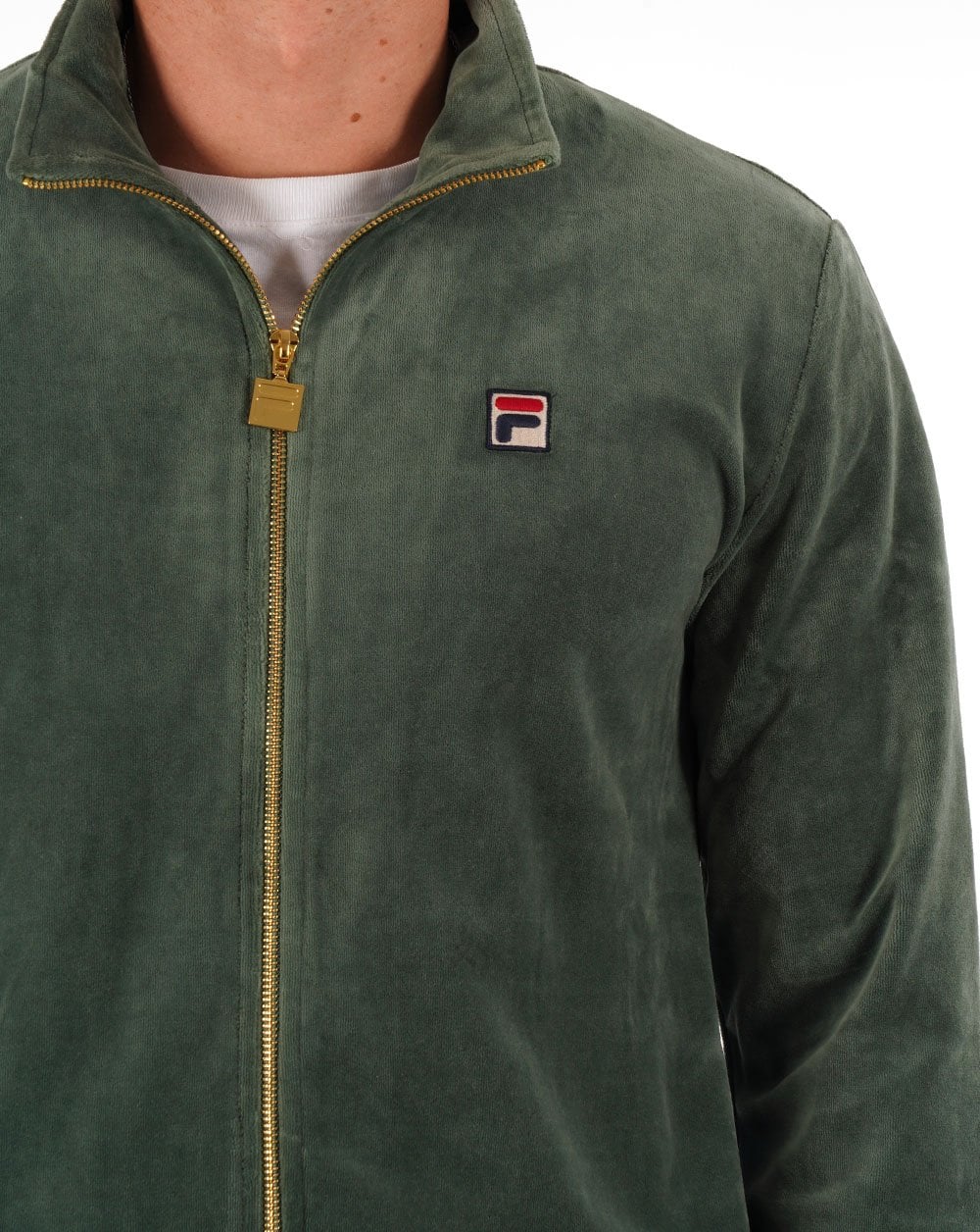 Fila Vintage Premium Velour Track Top Forest
