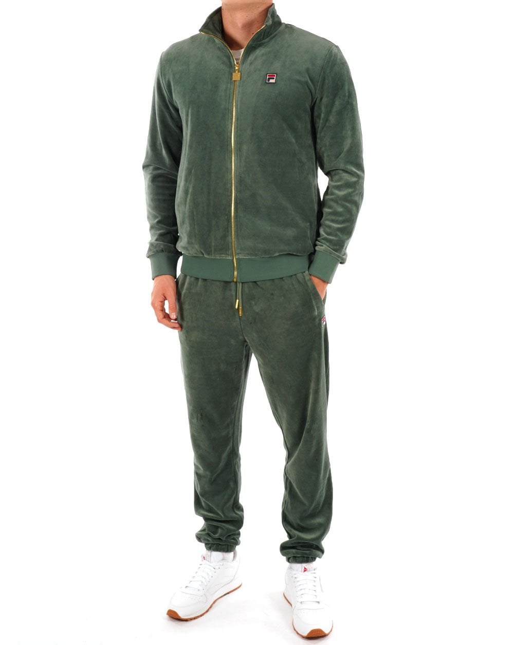 Fila Vintage Premium Velour Track Top Forest