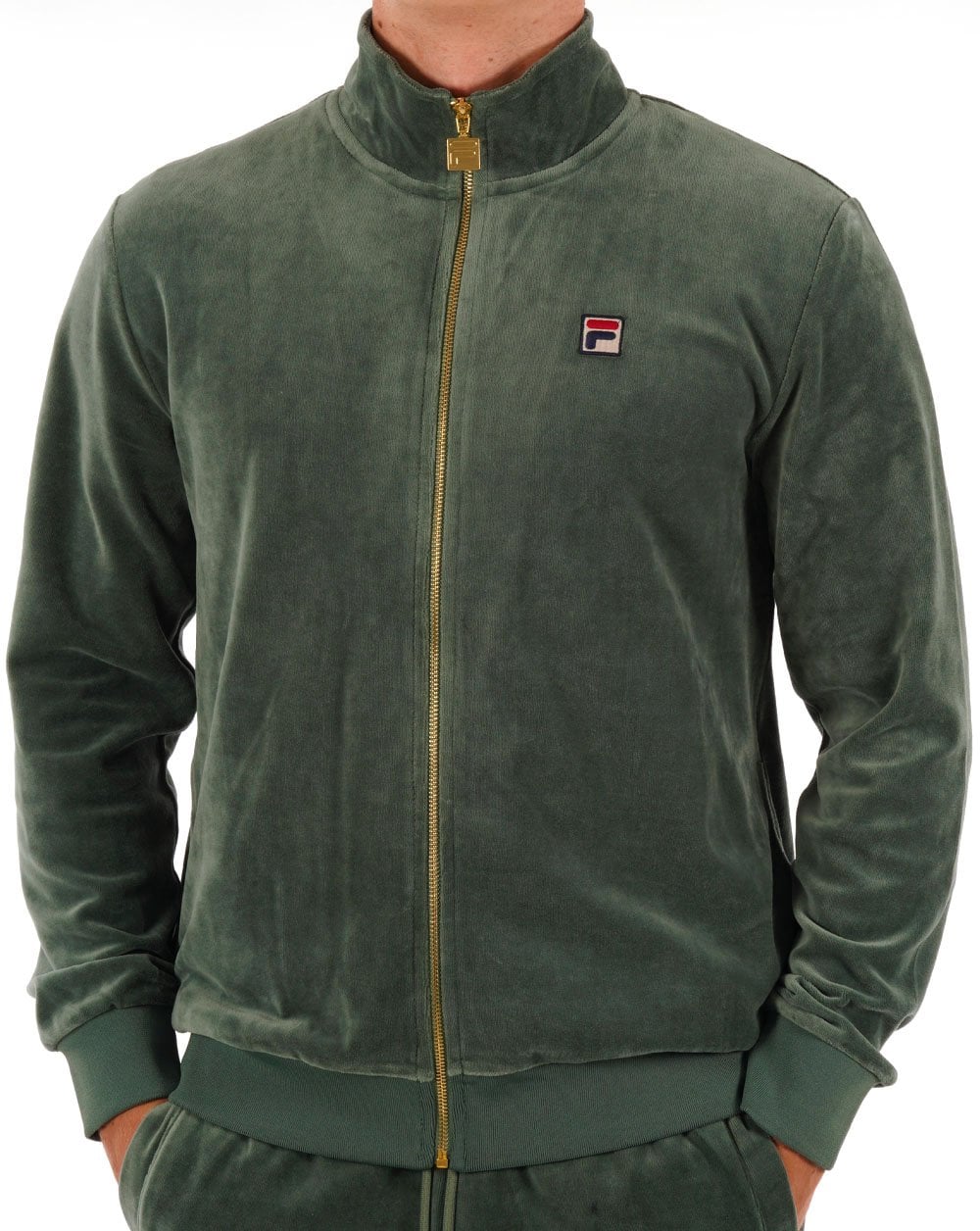 Fila Vintage Premium Velour Track Top Forest