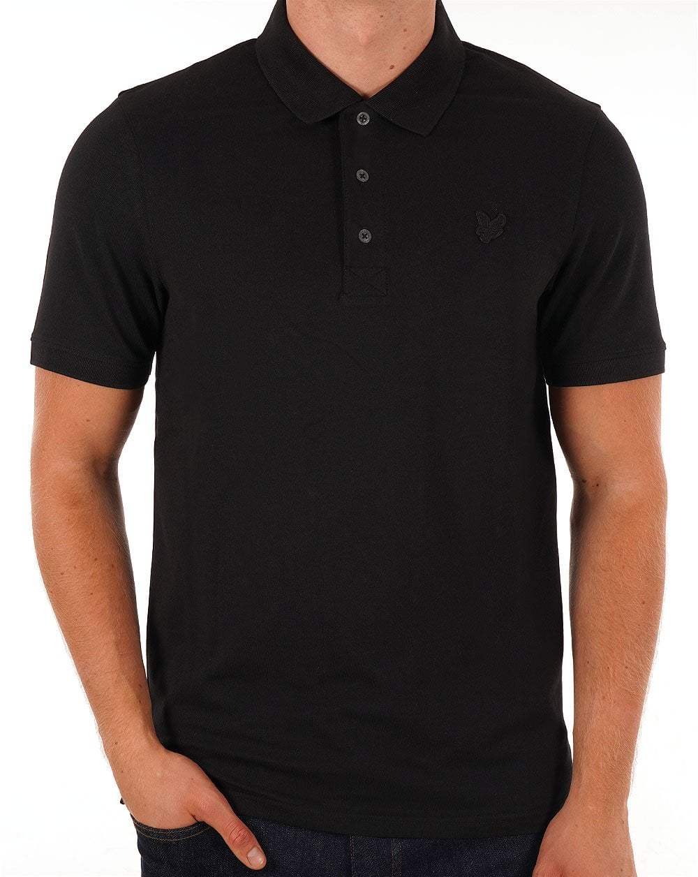 Lyle & Scott Tonal Polo Shirt Jet Black