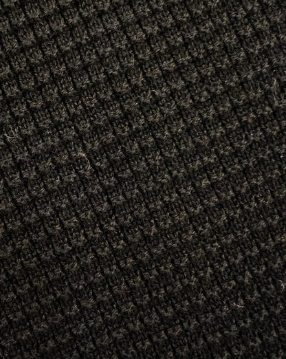 Lyle & Scott Grid Knit Crew Neck Jumper Black