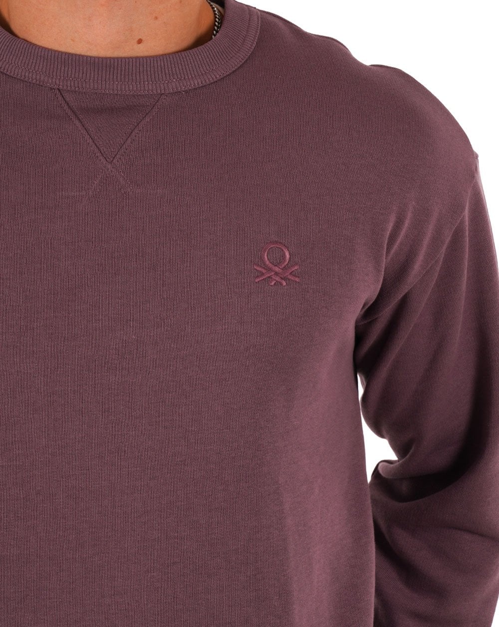Benetton EMB Logo Sweatshirt Mauve