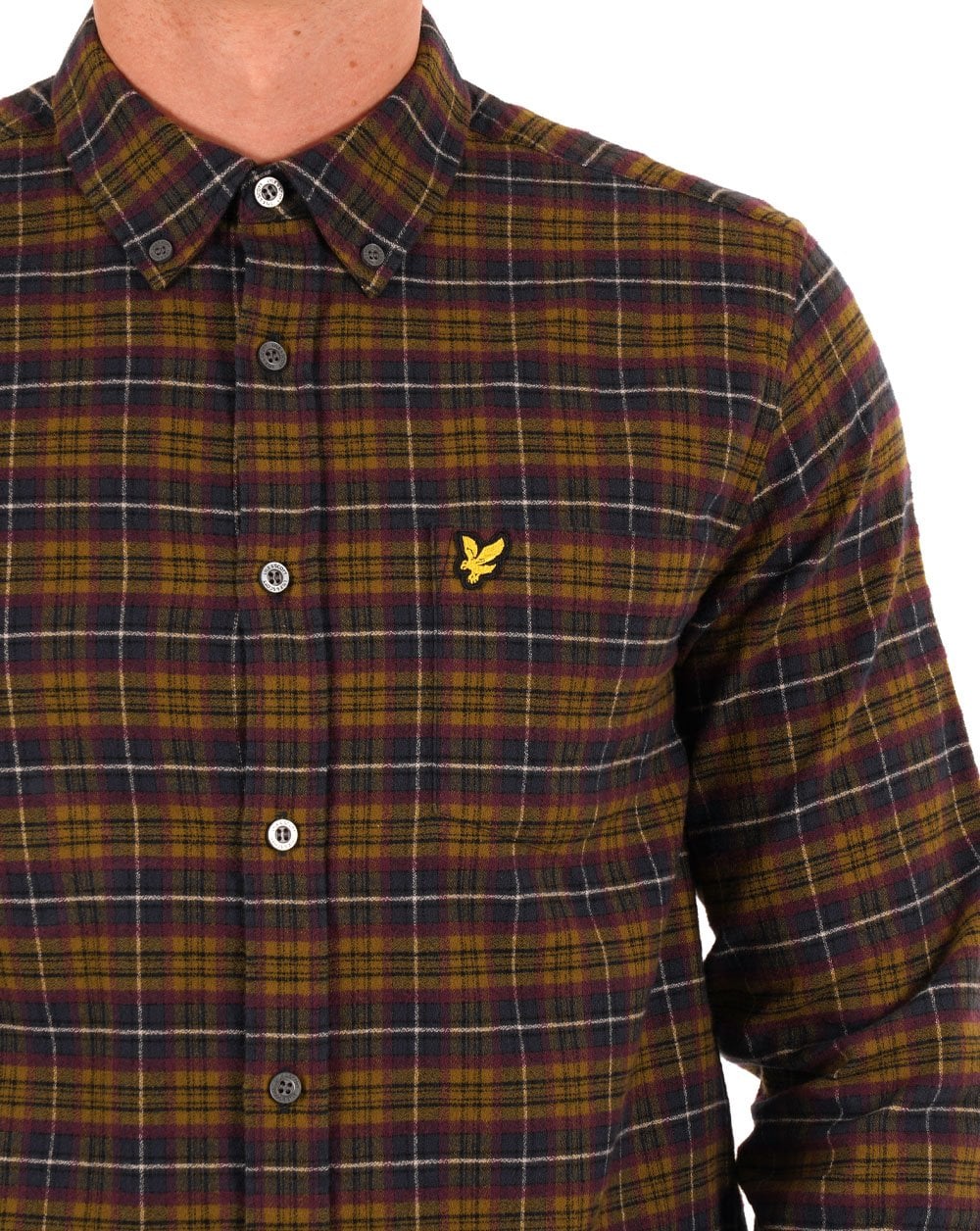 Lyle & Scott Check Flannel Shirt Glenshee Plum