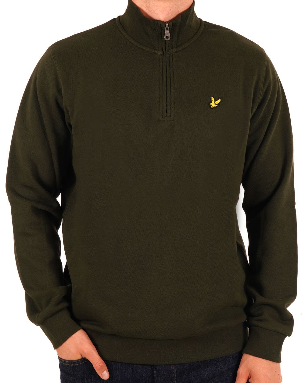 Lyle & Scott Quarter Zip Sweat Deep Green