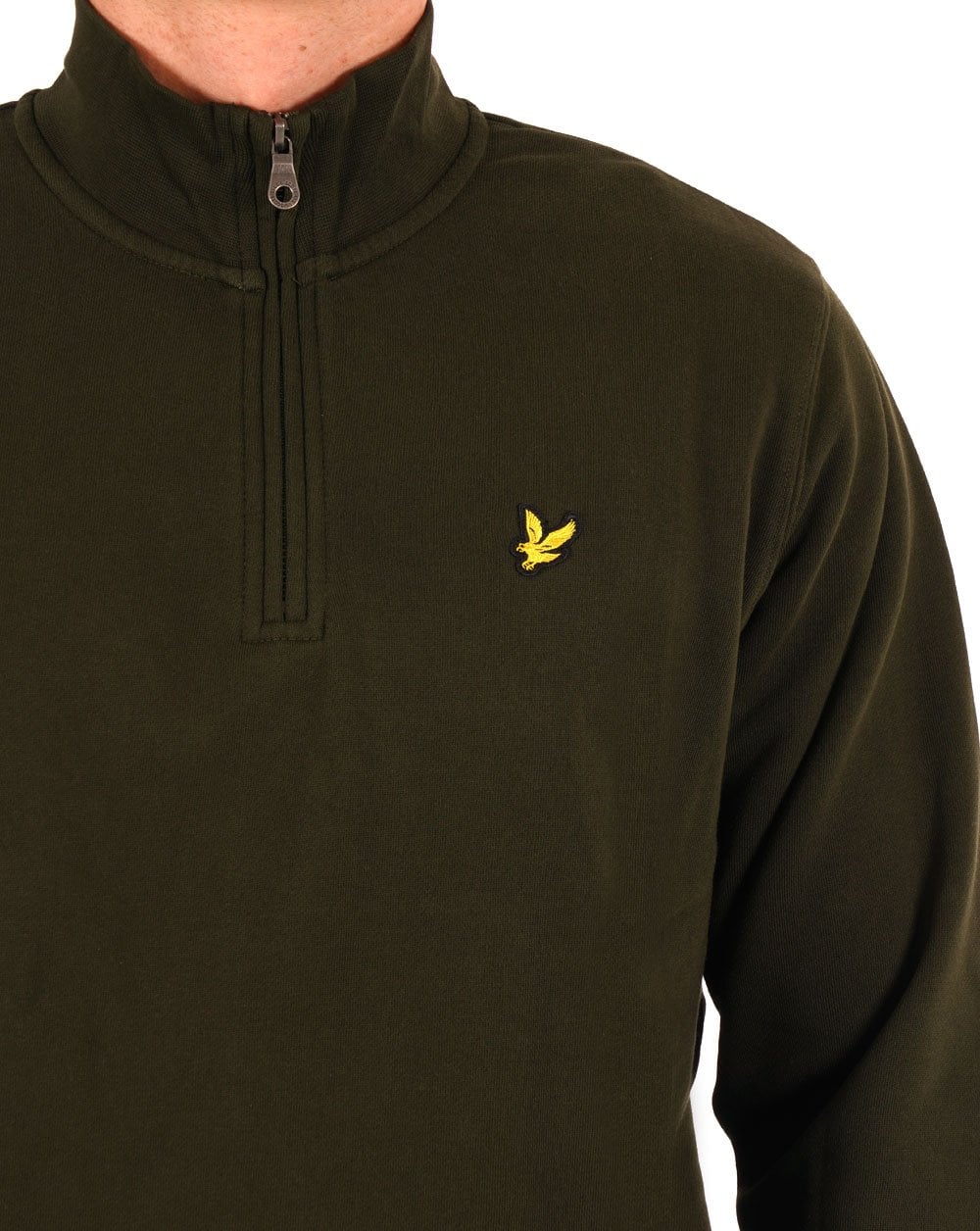 Lyle & Scott Quarter Zip Sweat Deep Green