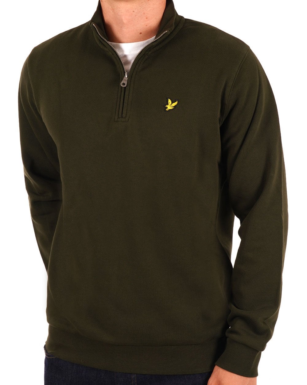 Lyle & Scott Quarter Zip Sweat Deep Green