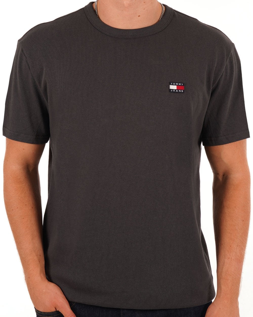 Tommy Jeans Flag Badge T-shirt Charcoal Grey